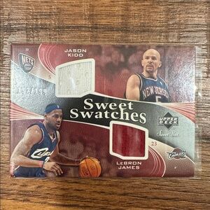 LeBron James and Jason Kidd Game Used Sweet Swatches Jersey SSD-KJ # 152/199